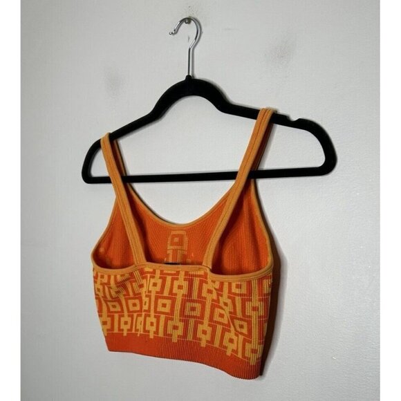 Zara Women's Limitless Contour Collection Orange Seamless Crop Top Size M-L - Picture 3 of 9